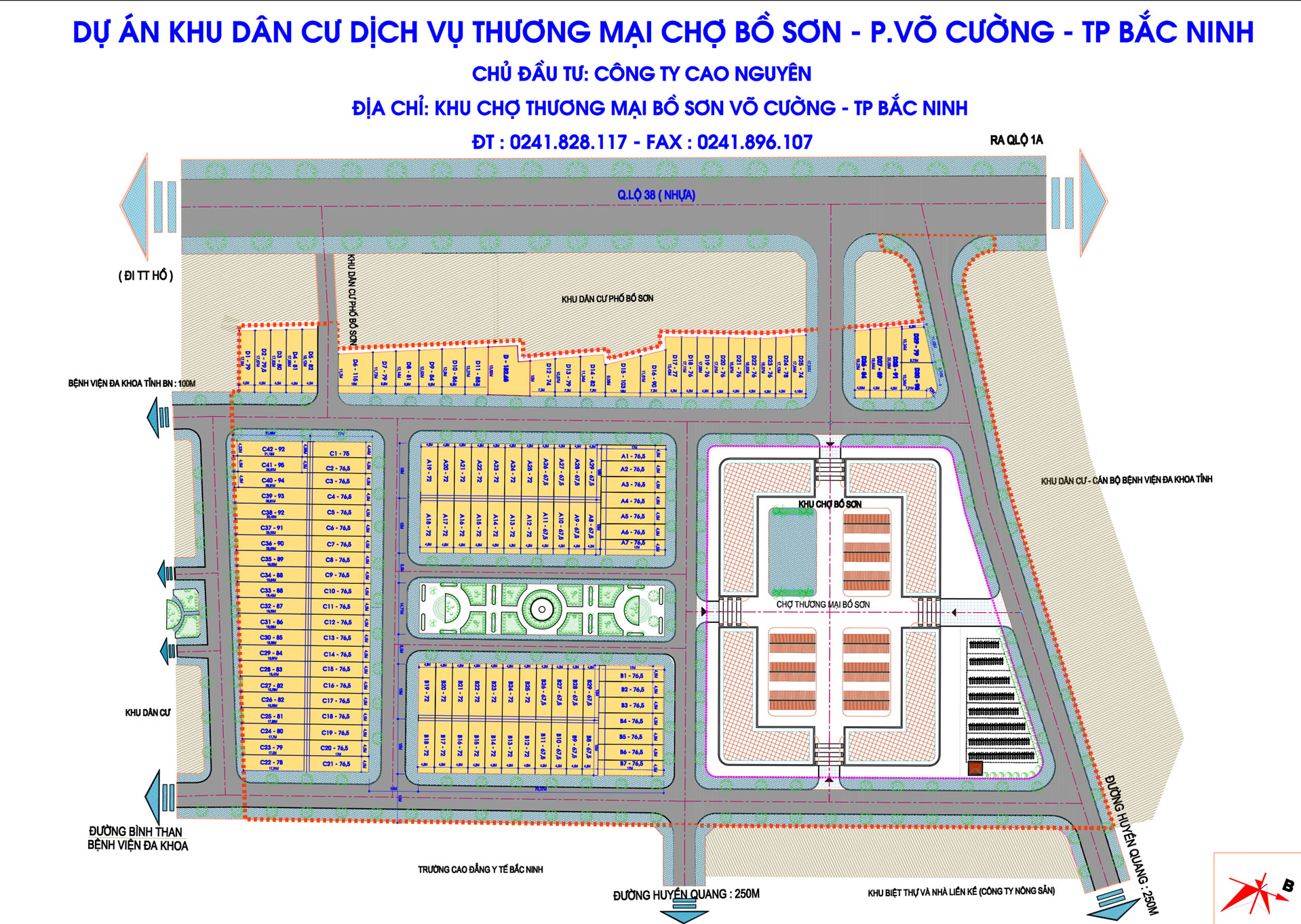 Khu dân cư dịch vụ thương mại và Chợ Bồ Sơn, thành phố Bắc Ninh